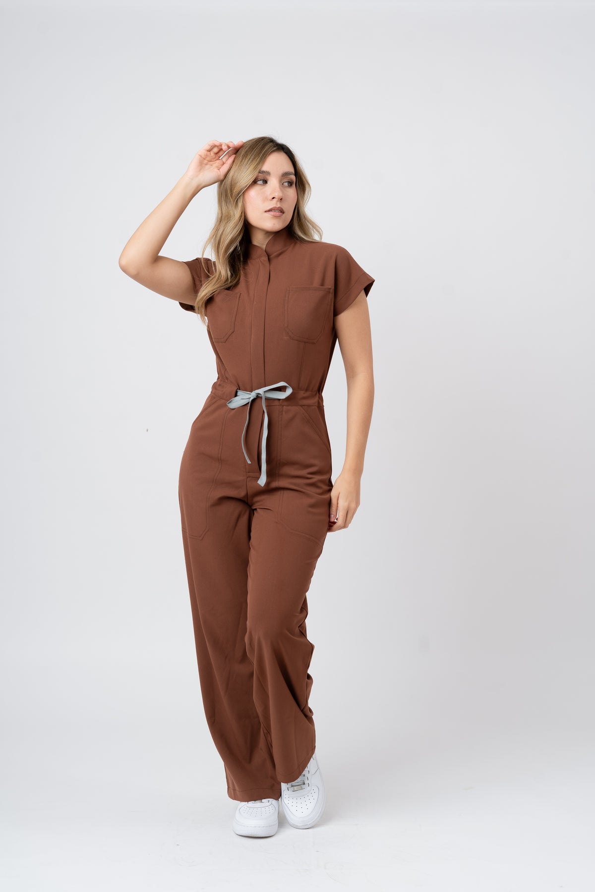LARA JUMPSUIT | ICED COFFEE | WIDE LEG