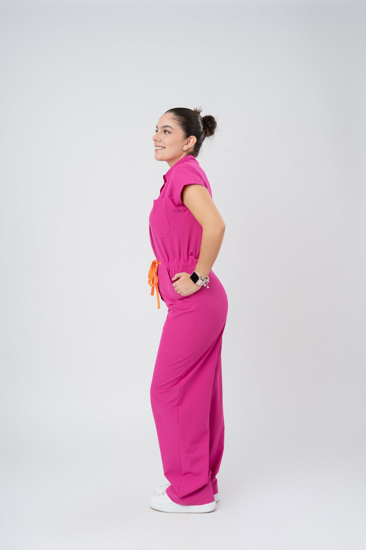 LARA JUMPSUIT | HOT PINK | WIDE LEG