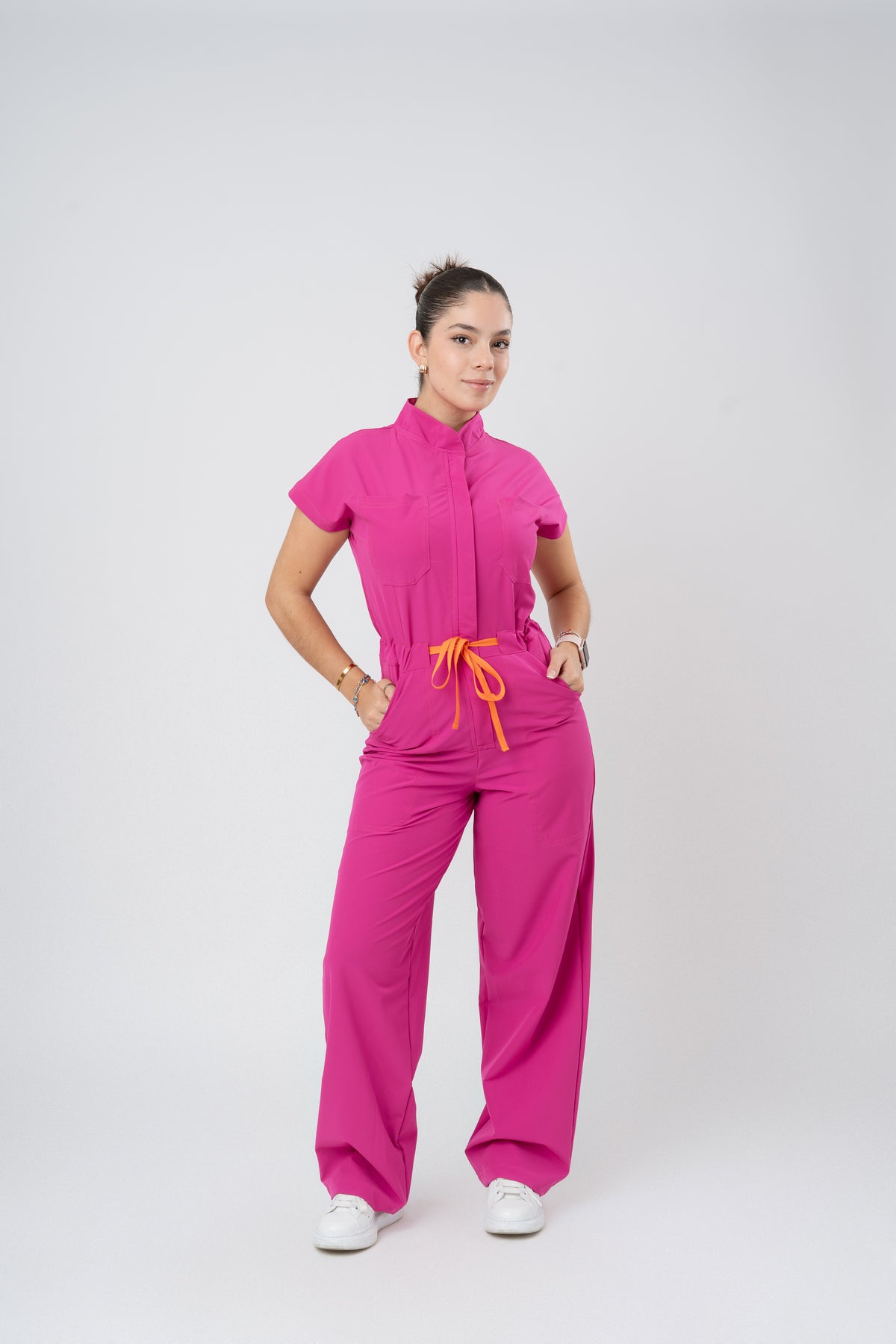 LARA JUMPSUIT | HOT PINK | WIDE LEG