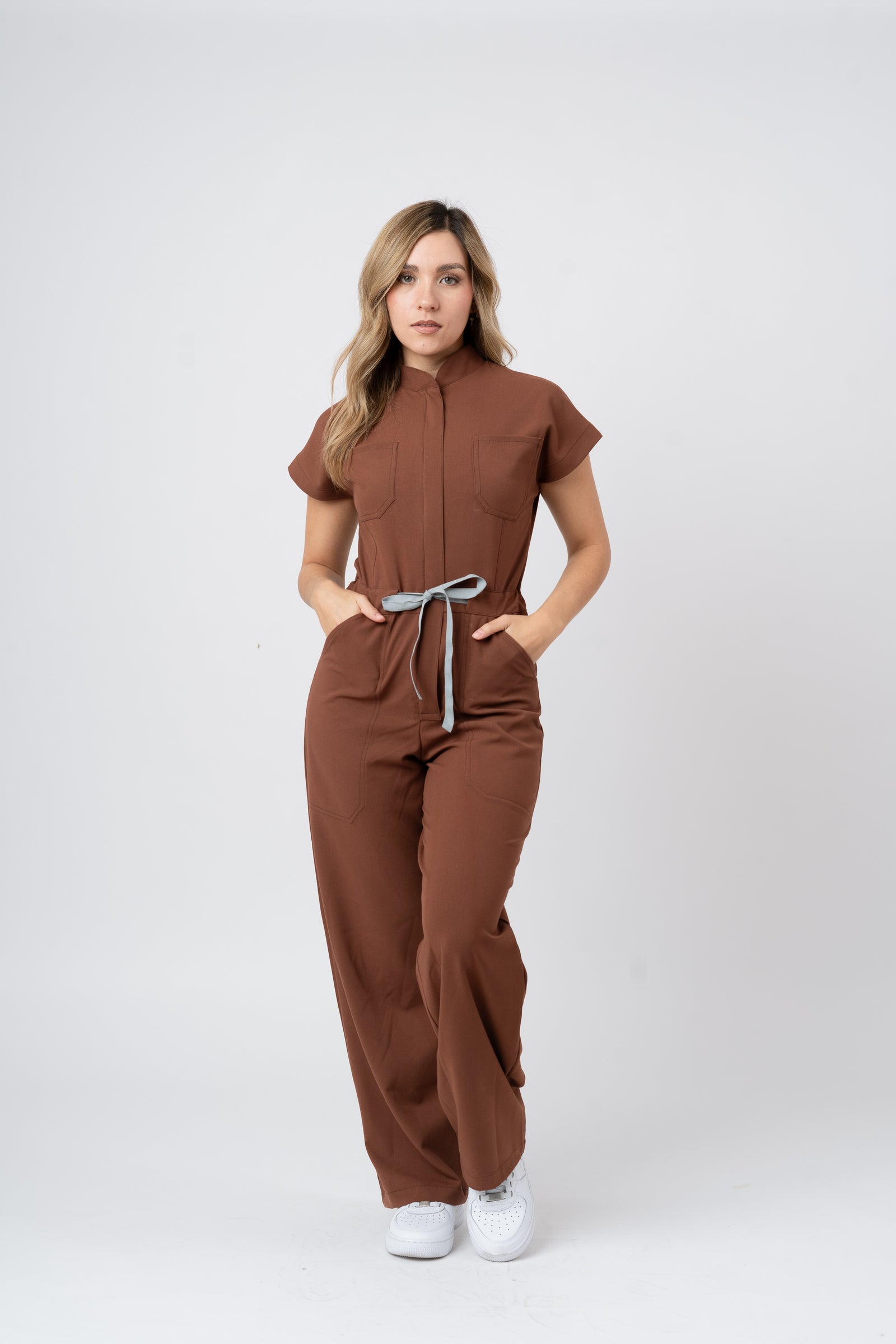 LARA JUMPSUIT | ICED COFFEE | WIDE LEG