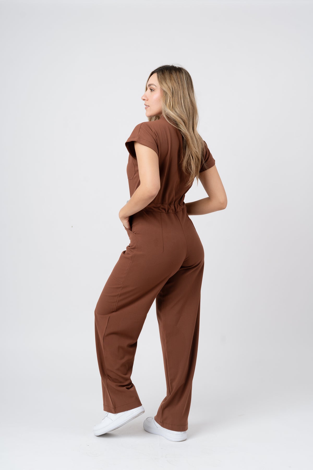 LARA JUMPSUIT | ICED COFFEE | WIDE LEG