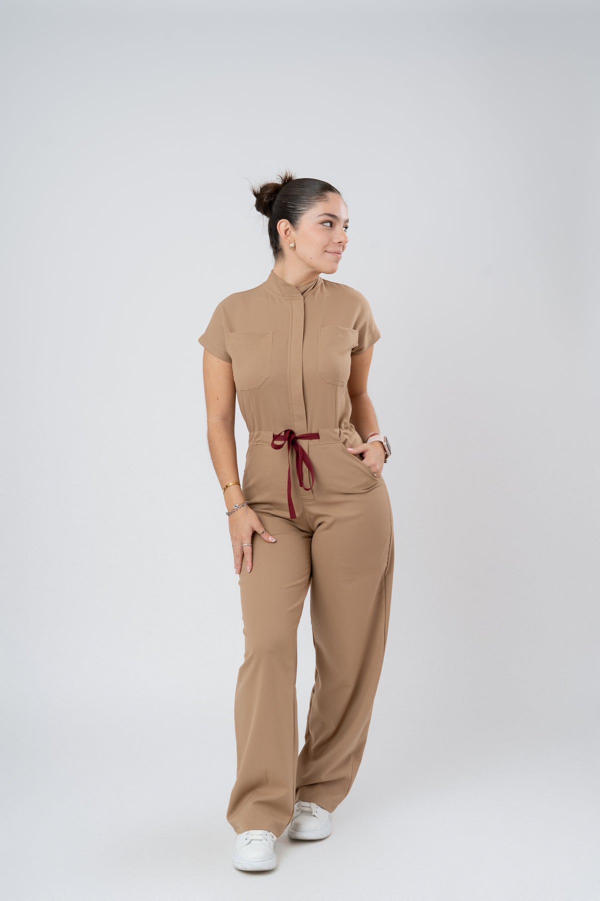 LARA JUMPSUIT | CARAMEL | WIDE LEG