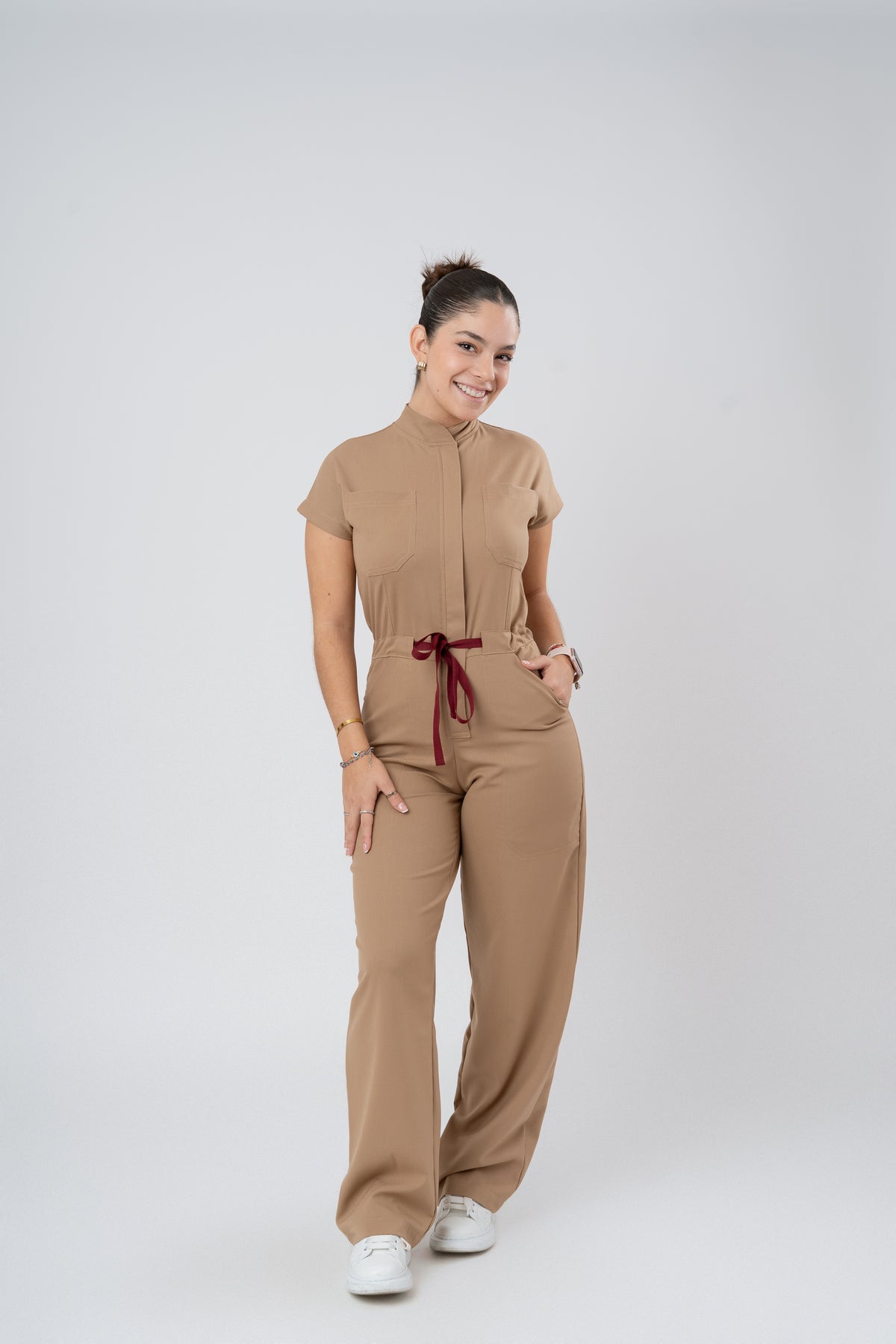 LARA JUMPSUIT | CARAMEL | WIDE LEG