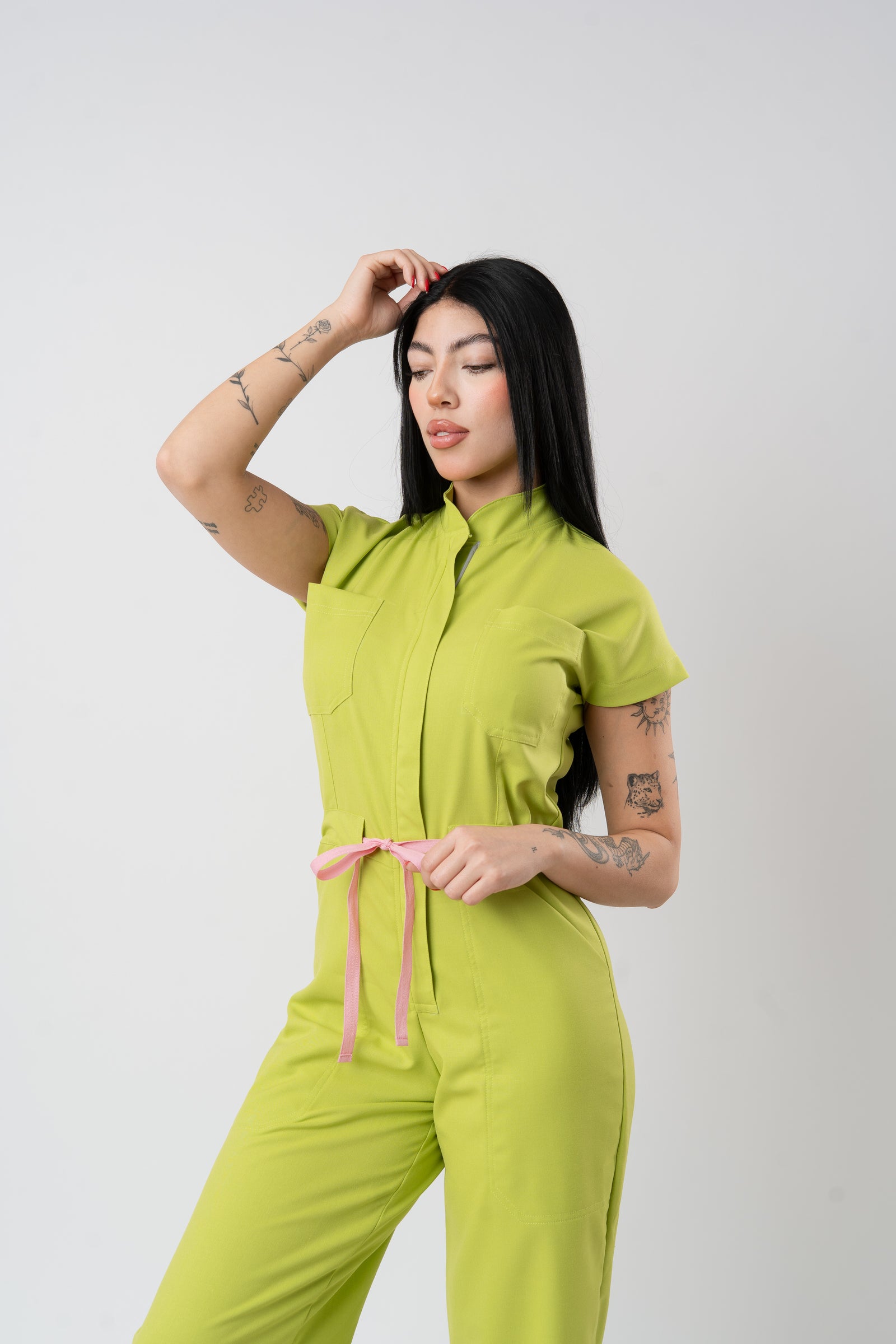 LARA JUMPSUIT | GREEN APPLE | WIDE LEG ÚLTIMA PIEZAS