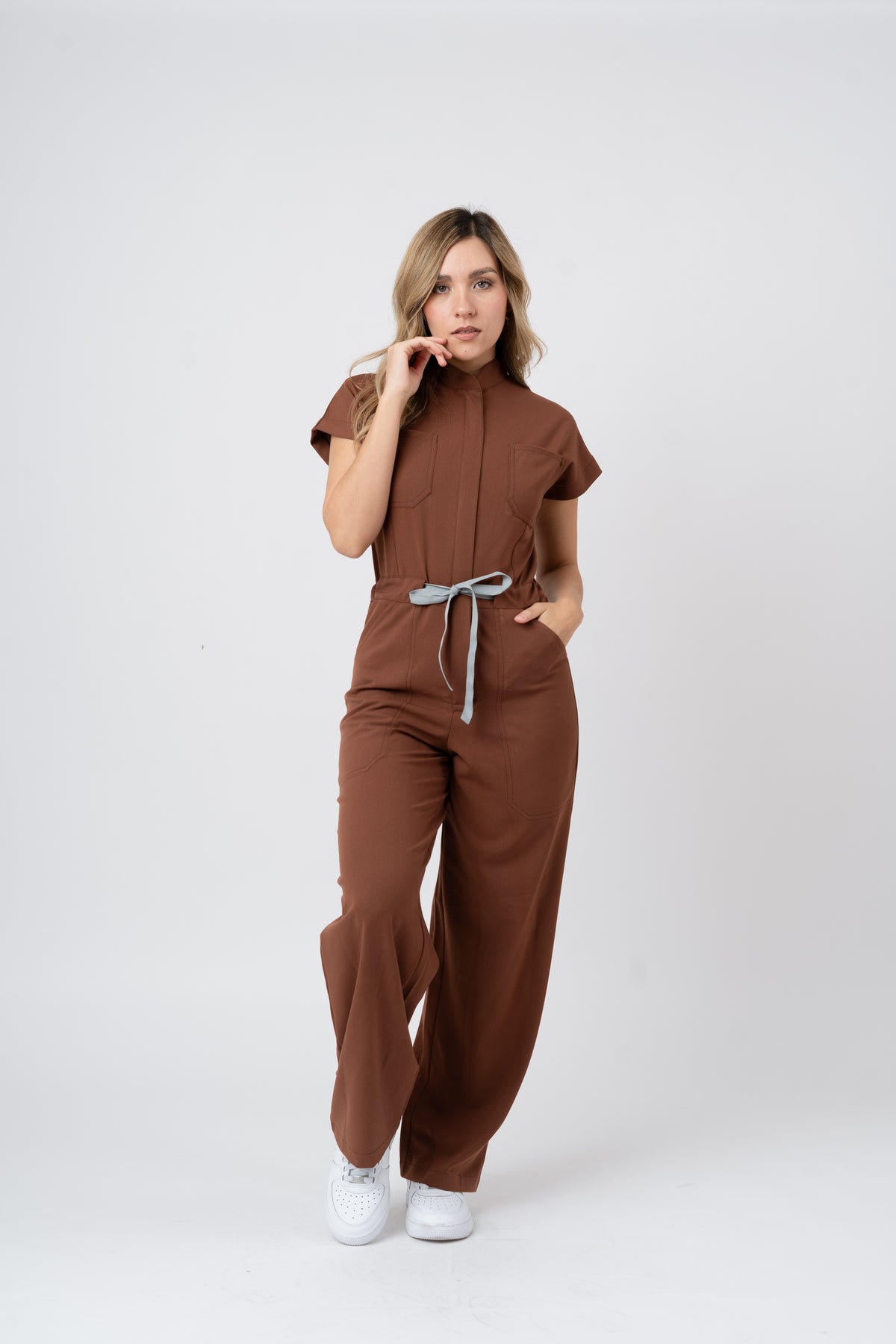 LARA JUMPSUIT | ICED COFFEE | WIDE LEG
